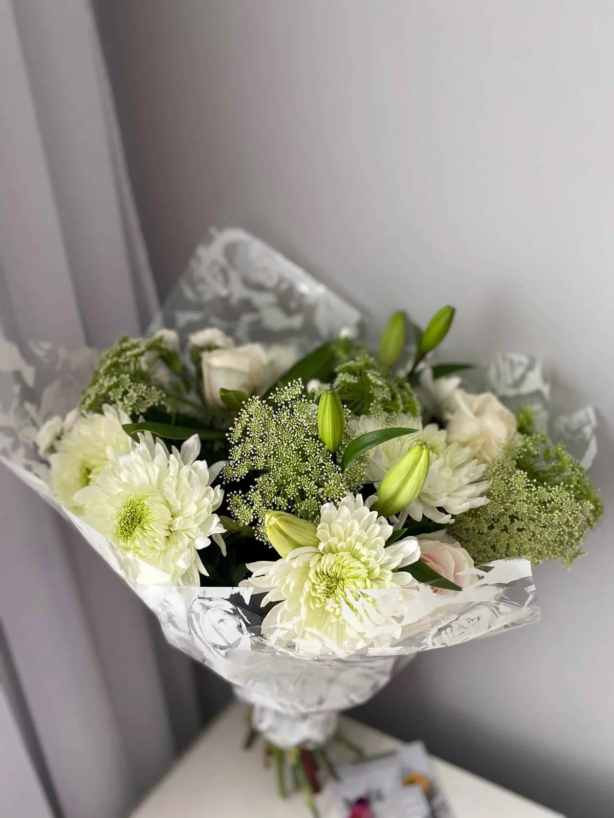 White Flowers Bouquet - Fresh Thank You Flowers Delivered UK