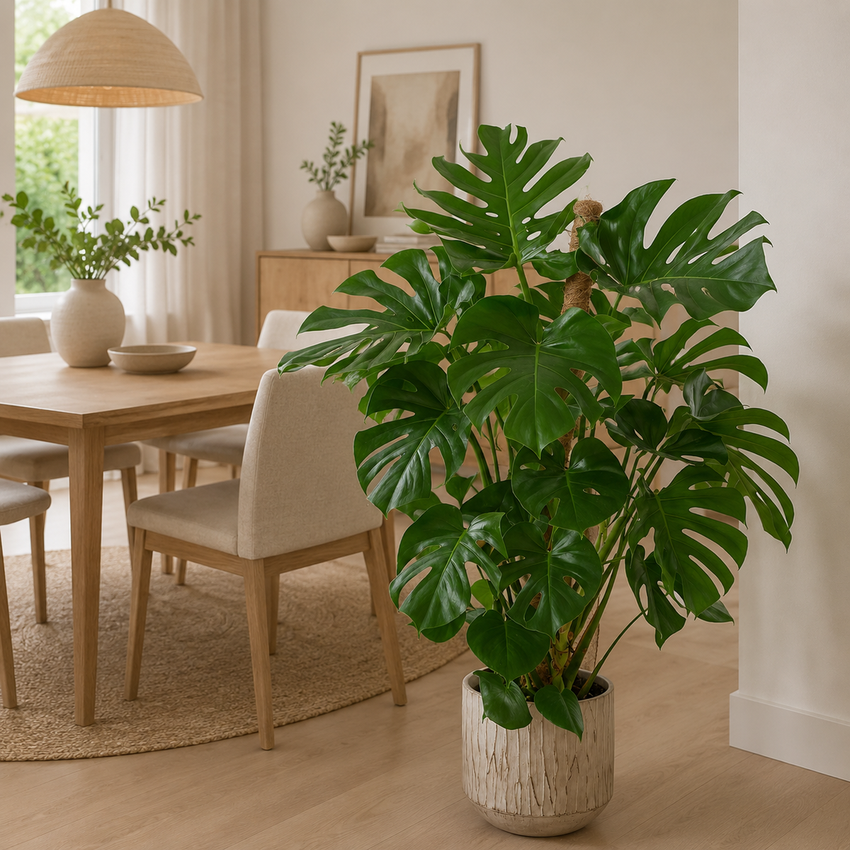 Monstera Swiss Cheese Plant - Air-Purifying Houseplant (40-50cm Incl. Pot)
