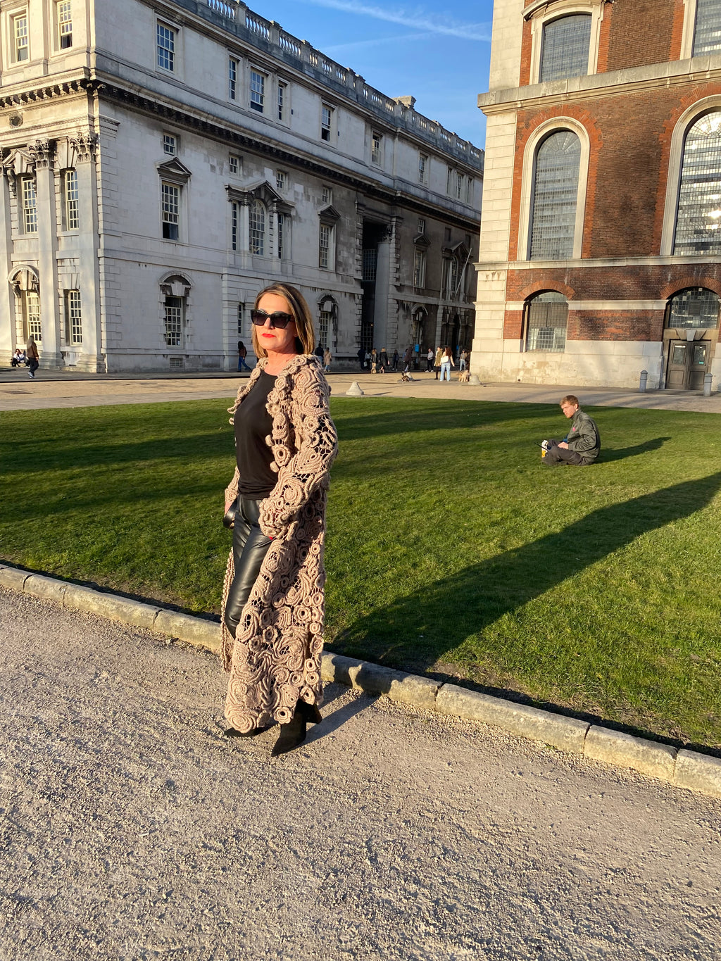 Handmade long cardigan/coat for women