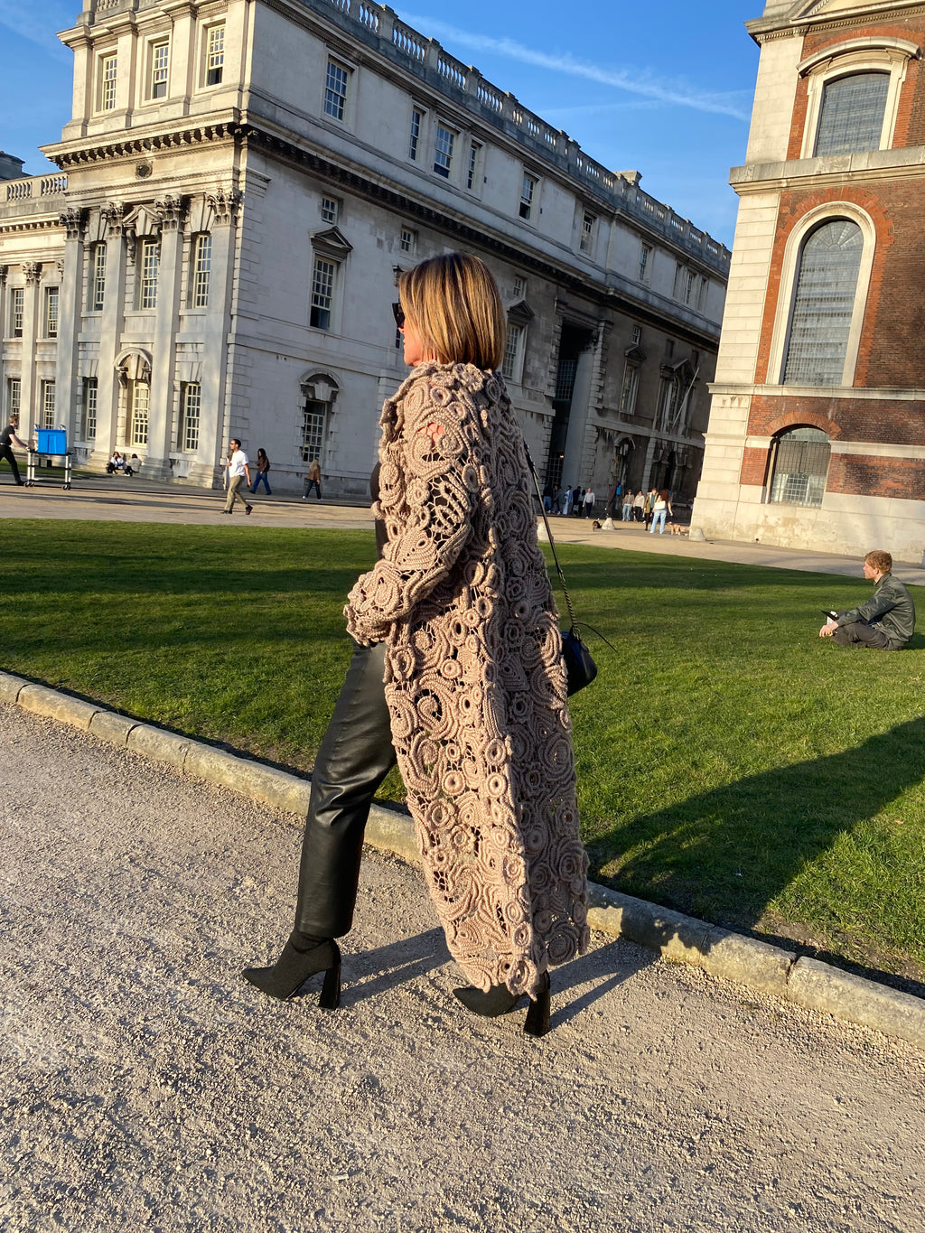 Handmade long cardigan/coat for women