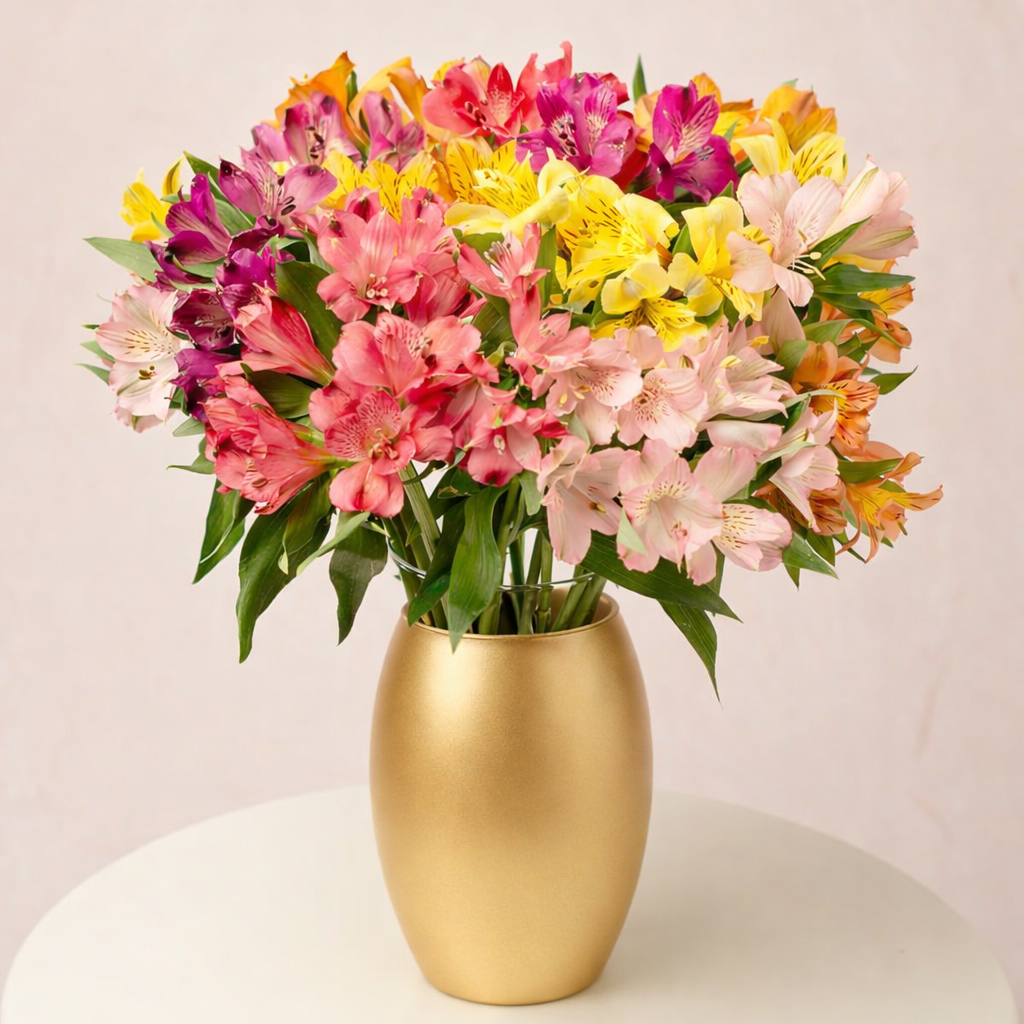 Fresh Alstroemeria Bouquet: Hand-Tied Floral Arrangement - Next Day Delivery UK