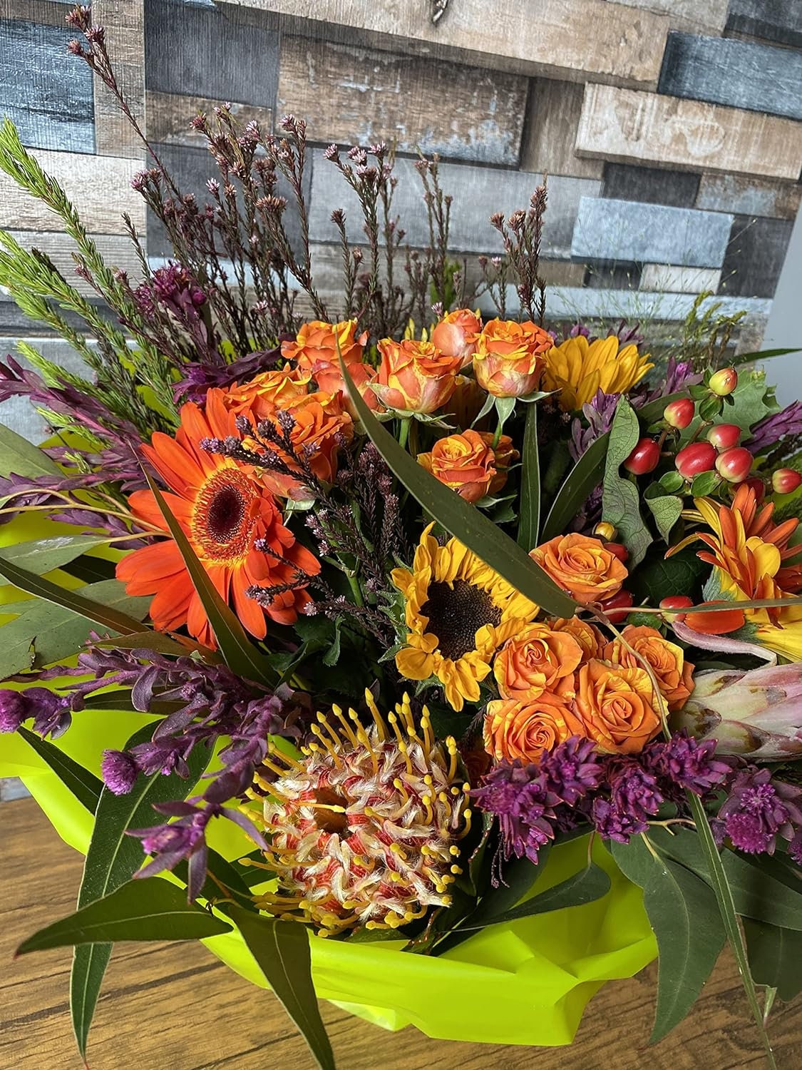 Luxury flowers bouquet close up vibrant colours fresh delivery